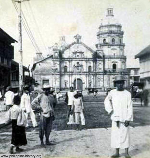 Manila's Binondo Church and convent circa 1890s.